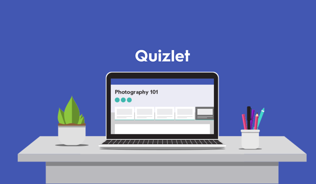 Illustration of Quizlet flashcard app ・Quizletフラッシュカードアプリのイラスト