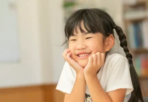 Girl smiling