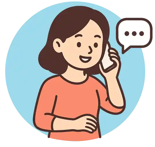 Woman contacting the school